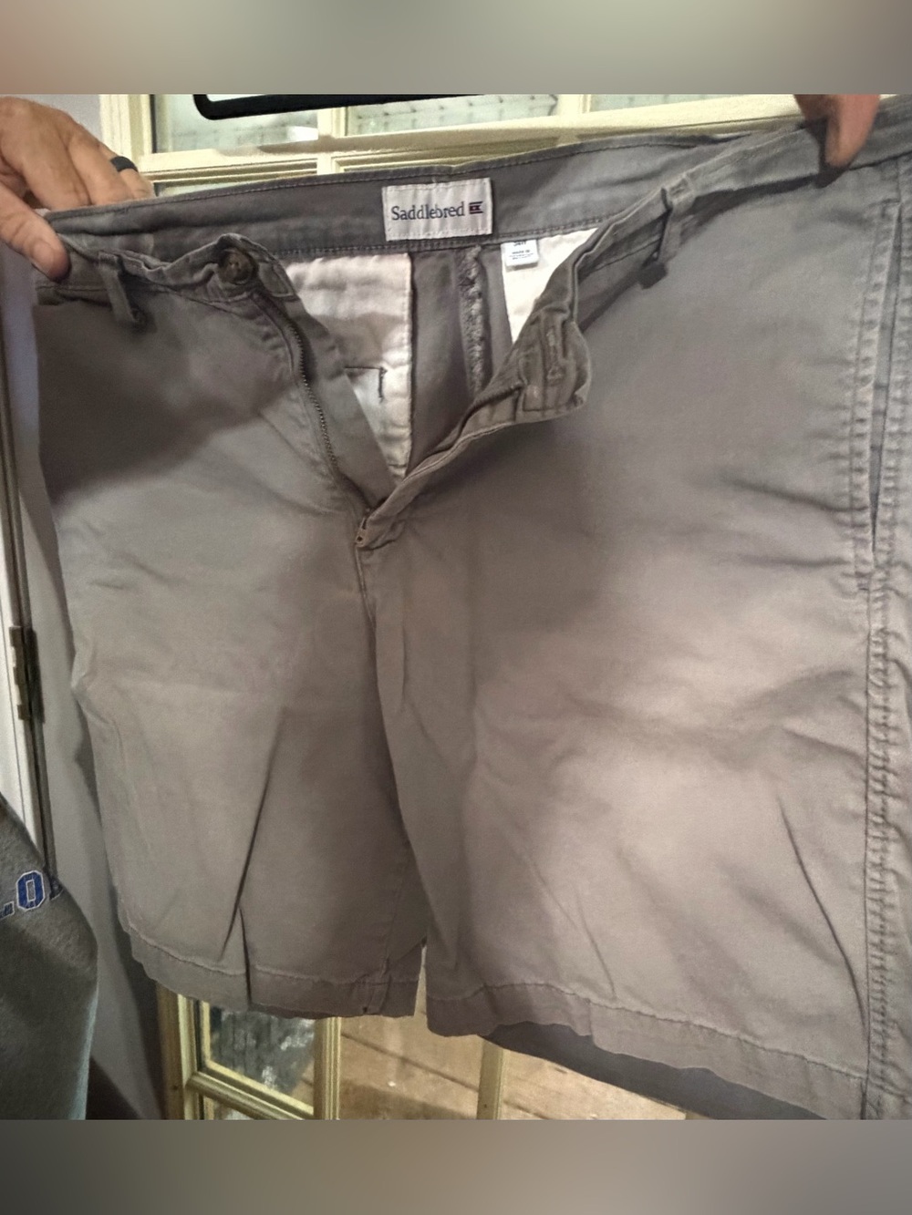 Saddlebred Men's Light Gray Flat Front Casual Shorts
